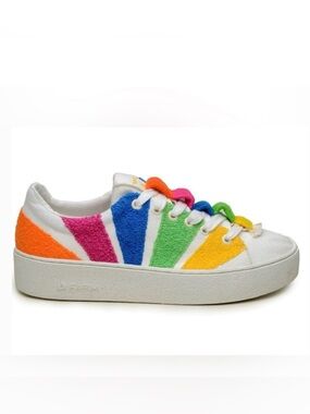 Farm Rio Multicolored Crochet Terry Platform Sneakers Women’s 7.5 Festival Fun